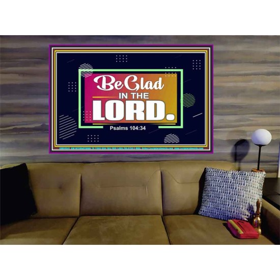 BE GLAD IN THE LORD  Sanctuary Wall Portrait  GWOVERCOMER9581  