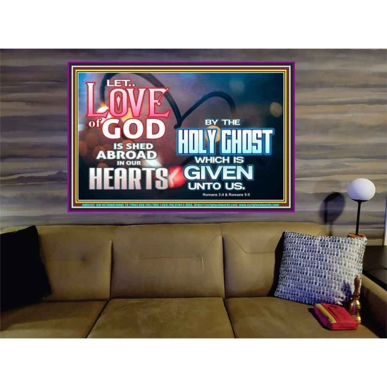 LED THE LOVE OF GOD SHED ABROAD IN OUR HEARTS  Large Portrait  GWOVERCOMER9597  