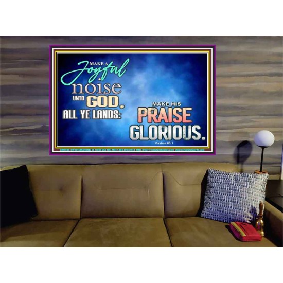 MAKE A JOYFUL NOISE UNTO TO OUR GOD JEHOVAH  Wall Art Portrait  GWOVERCOMER9598  