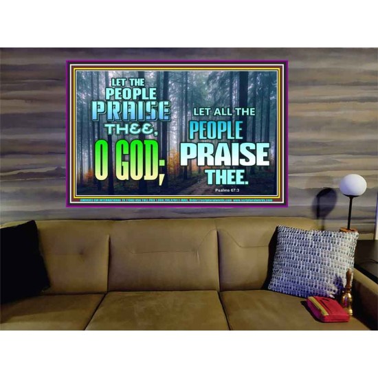 LET THE PEOPLE PRAISE THEE O GOD  Kitchen Wall Décor  GWOVERCOMER9603  