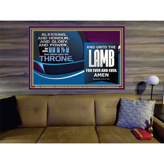 THE ONE SEATED ON THE THRONE  Contemporary Christian Wall Art Portrait  GWOVERCOMER9929  
