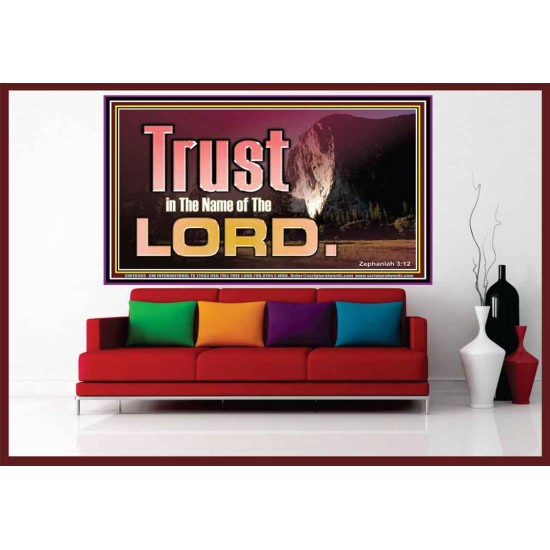 TRUST IN THE NAME OF THE LORD  Unique Scriptural ArtWork  GWOVERCOMER10303  