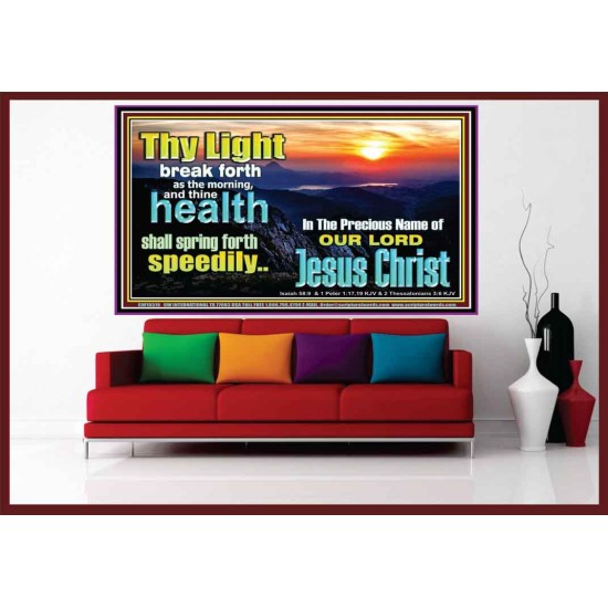 THY HEALTH WILL SPRING FORTH SPEEDILY  Custom Inspiration Scriptural Art Portrait  GWOVERCOMER10319  
