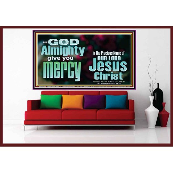 GOD ALMIGHTY GIVES YOU MERCY  Bible Verse for Home Portrait  GWOVERCOMER10332  