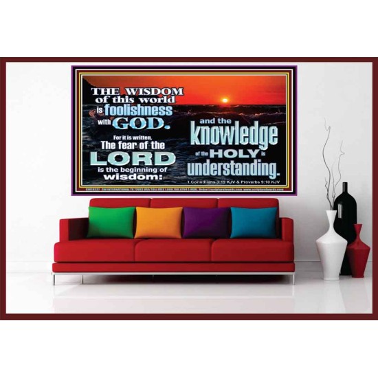 THE FEAR OF THE LORD BEGINNING OF WISDOM  Inspirational Bible Verses Portrait  GWOVERCOMER10337  