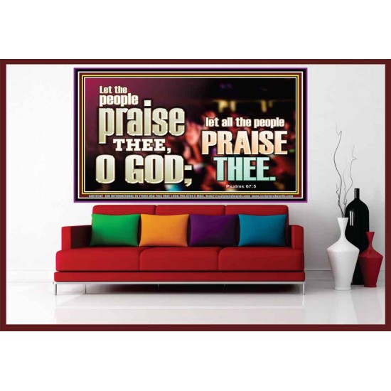 LET ALL THE PEOPLE PRAISE THEE O LORD  Printable Bible Verse to Portrait  GWOVERCOMER10347  