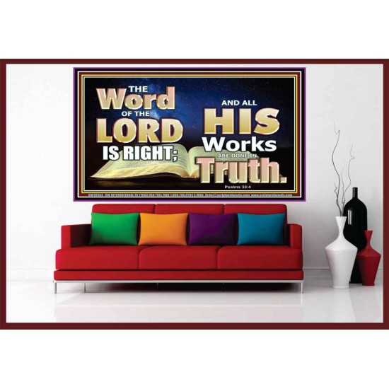 THE WORD OF THE LORD IS ALWAYS RIGHT  Unique Scriptural Picture  GWOVERCOMER10354  