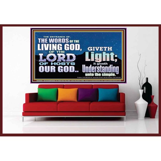 THE WORDS OF LIVING GOD GIVETH LIGHT  Unique Power Bible Portrait  GWOVERCOMER10409  
