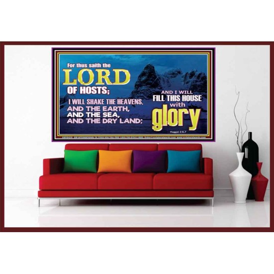 I WILL FILL THIS HOUSE WITH GLORY  Righteous Living Christian Portrait  GWOVERCOMER10420  