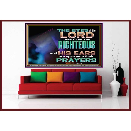 THE EYES OF THE LORD ARE OVER THE RIGHTEOUS  Religious Wall Art   GWOVERCOMER10486  