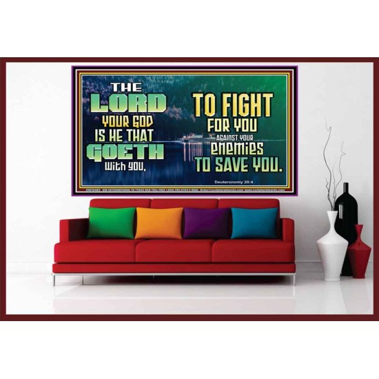 THE LORD IS WITH YOU TO SAVE YOU  Christian Wall Décor  GWOVERCOMER10489  