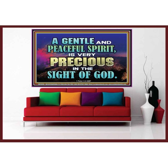 GENTLE AND PEACEFUL SPIRIT VERY PRECIOUS IN GOD SIGHT  Bible Verses to Encourage  Portrait  GWOVERCOMER10496  