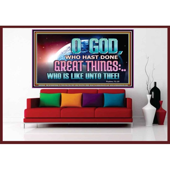 O GOD WHO HAS DONE GREAT THINGS  Scripture Art Portrait  GWOVERCOMER10508  
