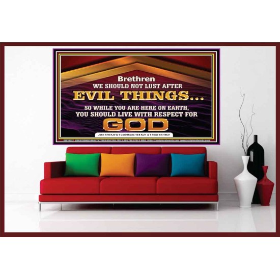 DO NOT LUST AFTER EVIL THINGS  Children Room Wall Portrait  GWOVERCOMER10527  