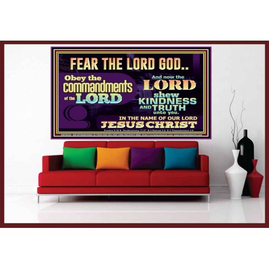 OBEY THE COMMANDMENT OF THE LORD  Contemporary Christian Wall Art Portrait  GWOVERCOMER10539  
