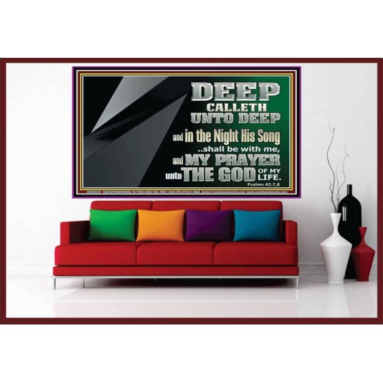 DEEP CALLETH UNTO DEEP  Modern Wall Art  GWOVERCOMER10591  