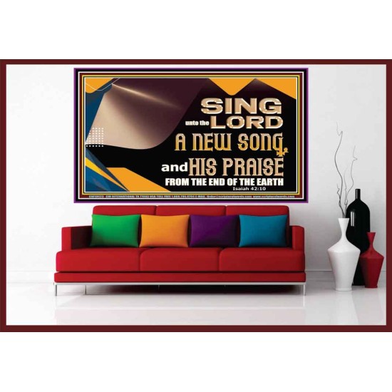 SING UNTO THE LORD A NEW SONG AND HIS PRAISE  Bible Verse for Home Portrait  GWOVERCOMER10623  