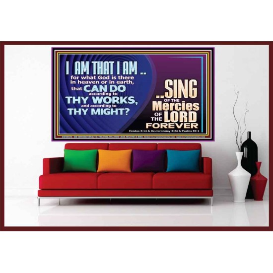 I AM THAT I AM GREAT AND MIGHTY GOD  Bible Verse for Home Portrait  GWOVERCOMER10625  