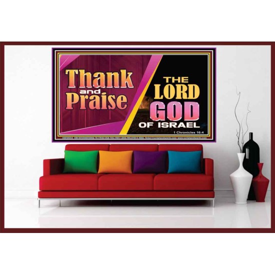 THANK AND PRAISE THE LORD GOD  Unique Scriptural Portrait  GWOVERCOMER10654  