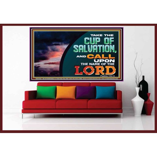 TAKE THE CUP OF SALVATION  Unique Scriptural Picture  GWOVERCOMER12036  