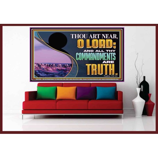 ALL THY COMMANDMENTS ARE TRUTH  Scripture Art Portrait  GWOVERCOMER12051  