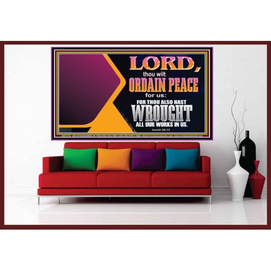 THE LORD WILL ORDAIN PEACE FOR US  Large Wall Accents & Wall Portrait  GWOVERCOMER12113  