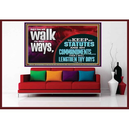 KEEP MY STATUTES AND MY COMMANDMENTS  Custom Wall Scripture Art  GWOVERCOMER12125  