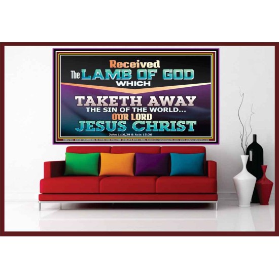 RECEIVED THE LAMB OF GOD OUR LORD JESUS CHRIST  Art & Décor Portrait  GWOVERCOMER12153  