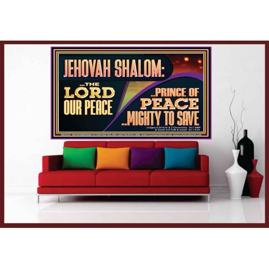 JEHOVAH SHALOM THE LORD OUR PEACE PRINCE OF PEACE  Righteous Living Christian Portrait  GWOVERCOMER12251  