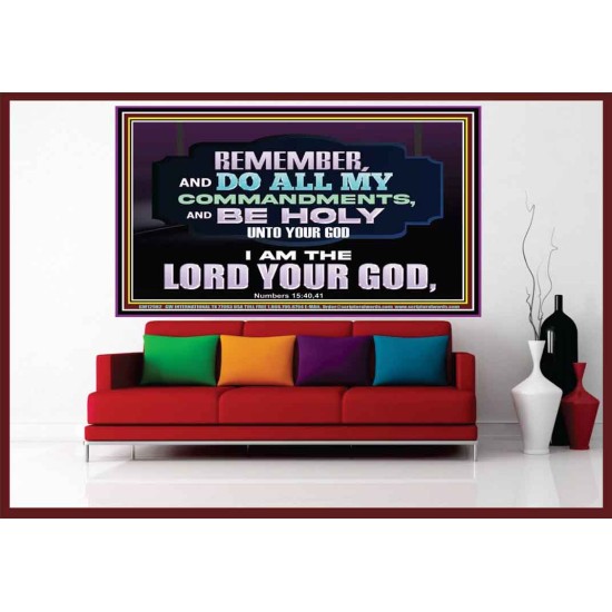 DO ALL MY COMMANDMENTS AND BE HOLY   Bible Verses to Encourage  Portrait  GWOVERCOMER12962  