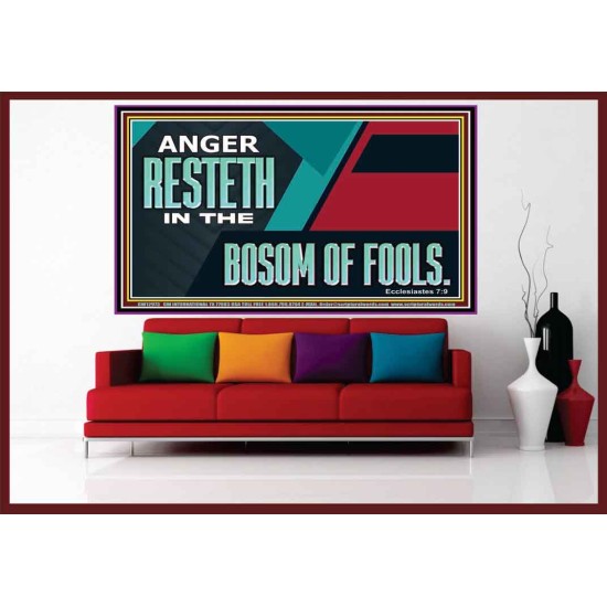 ANGER RESTETH IN THE BOSOM OF FOOLS  Scripture Art Prints  GWOVERCOMER12973  