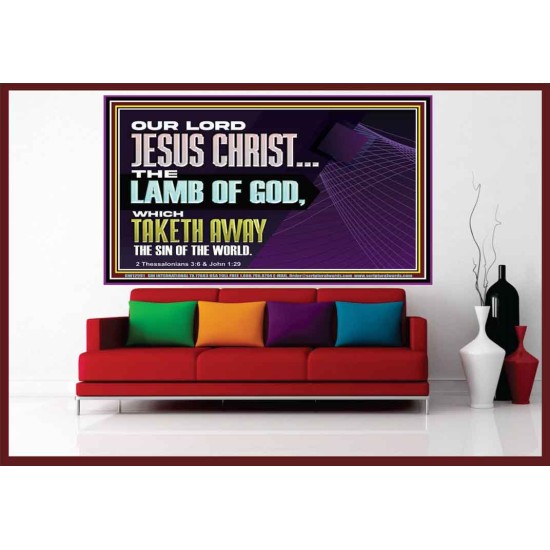 THE LAMB OF GOD WHICH TAKETH AWAY THE SIN OF THE WORLD  Children Room Wall Portrait  GWOVERCOMER12991  