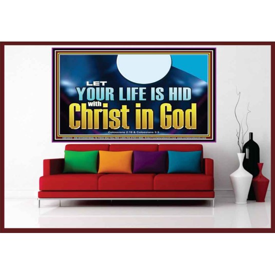 LET YOUR LIFE IS HID WITH CHRIST IN GOD  Church Office Portrait  GWOVERCOMER13072  