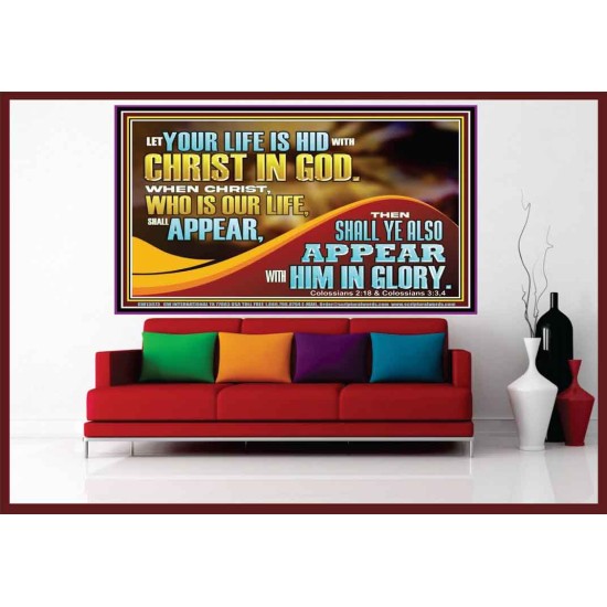 WHEN CHRIST WHO IS OUR LIFE SHALL APPEAR  Children Room Wall Portrait  GWOVERCOMER13073  