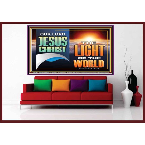 OUR LORD JESUS CHRIST THE LIGHT OF THE WORLD  Christian Wall Décor Portrait  GWOVERCOMER13122B  