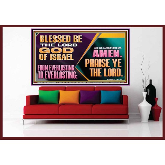 LET ALL THE PEOPLE SAY PRAISE THE LORD HALLELUJAH  Art & Wall Décor Portrait  GWOVERCOMER13128  