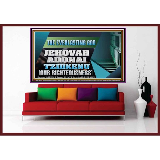 THE EVERLASTING GOD JEHOVAH ADONAI TZIDKENU OUR RIGHTEOUSNESS  Contemporary Christian Paintings Portrait  GWOVERCOMER13132  