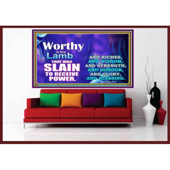 WORTHY WORTHY WORTHY IS THE LAMB UPON THE THRONE  Church Portrait  GWOVERCOMER9554  