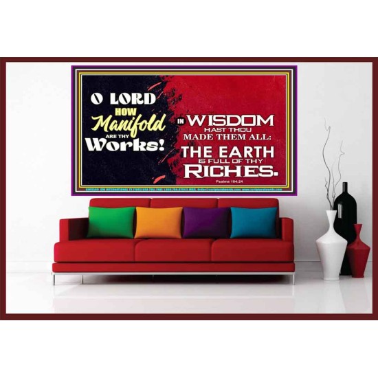 MANY ARE THY WONDERFUL WORKS O LORD  Children Room Portrait  GWOVERCOMER9580  