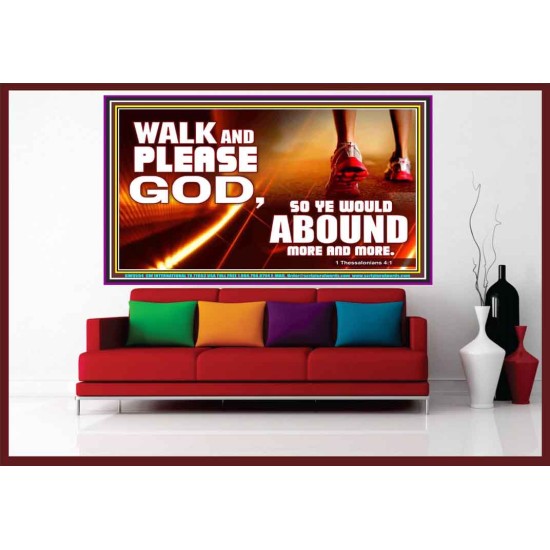 WALK AND PLEASE GOD  Scripture Art Portrait  GWOVERCOMER9594  