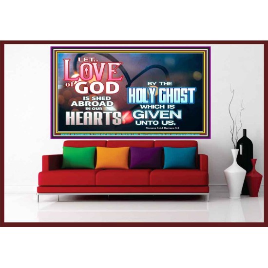 LED THE LOVE OF GOD SHED ABROAD IN OUR HEARTS  Large Portrait  GWOVERCOMER9597  