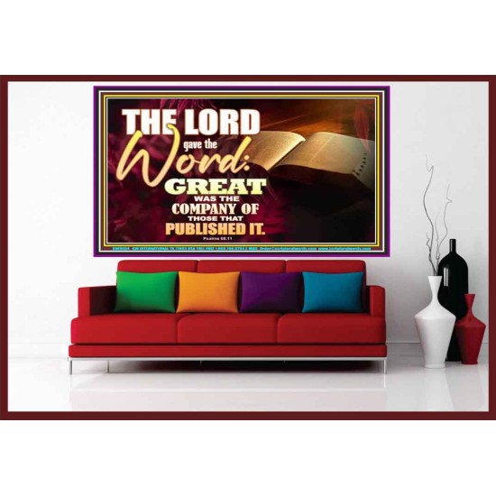 THE LORD GAVE THE WORD  Bathroom Wall Art  GWOVERCOMER9604  