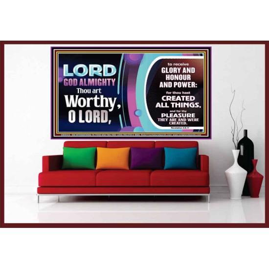 LORD GOD ALMIGHTY HOSANNA IN THE HIGHEST  Contemporary Christian Wall Art Portrait  GWOVERCOMER9925  