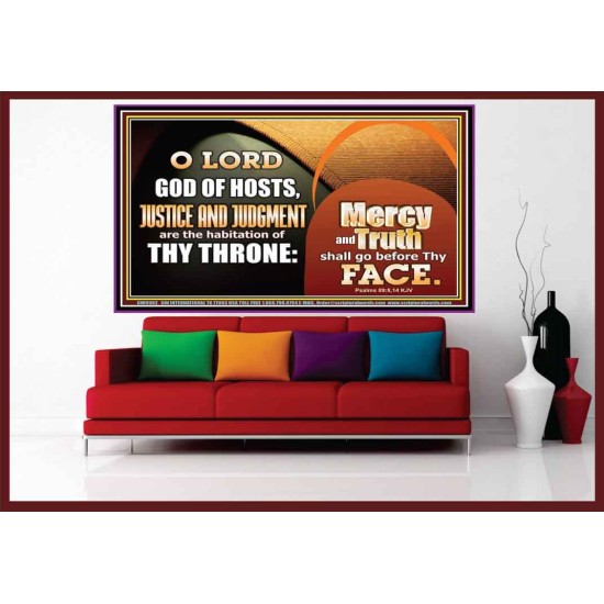MERCY AND TRUTH SHALL GO BEFORE THEE O LORD OF HOSTS  Christian Wall Art  GWOVERCOMER9982  