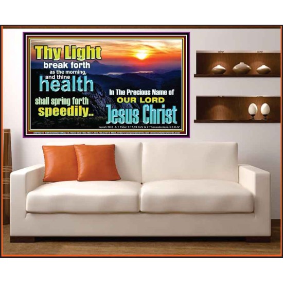 THY HEALTH WILL SPRING FORTH SPEEDILY  Custom Inspiration Scriptural Art Portrait  GWOVERCOMER10319  