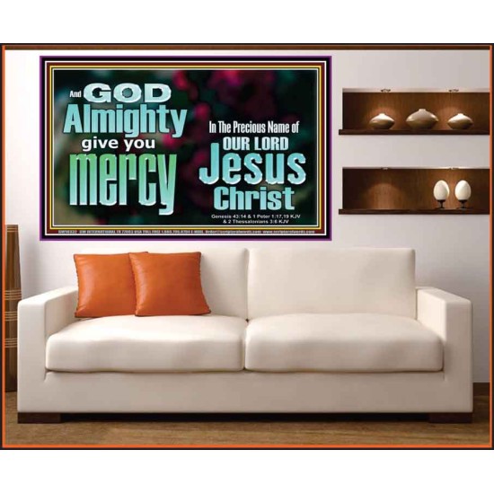 GOD ALMIGHTY GIVES YOU MERCY  Bible Verse for Home Portrait  GWOVERCOMER10332  