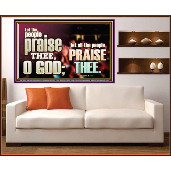 LET ALL THE PEOPLE PRAISE THEE O LORD  Printable Bible Verse to Portrait  GWOVERCOMER10347  