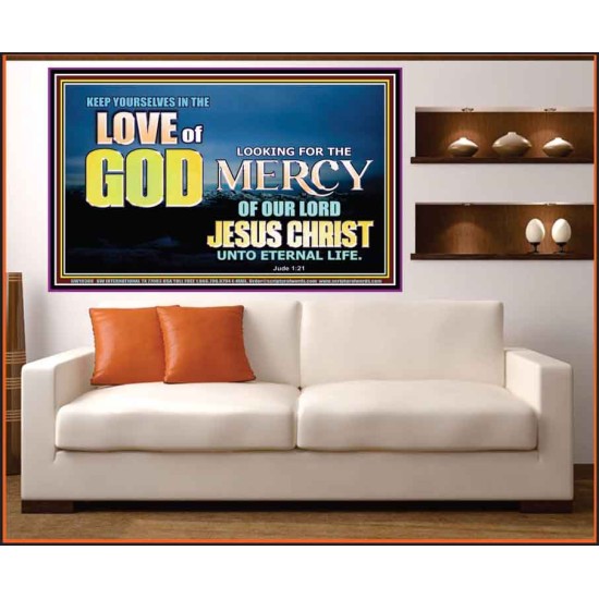 KEEP YOURSELVES IN THE LOVE OF GOD           Sanctuary Wall Picture  GWOVERCOMER10388  