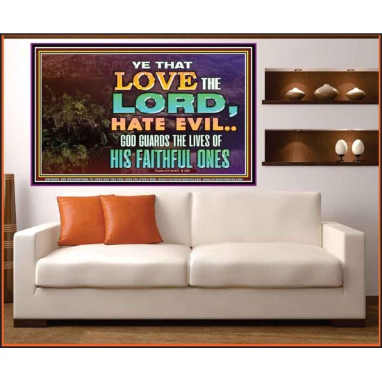 GOD GUARDS THE LIVES OF HIS FAITHFUL ONES  Children Room Wall Portrait  GWOVERCOMER10405  