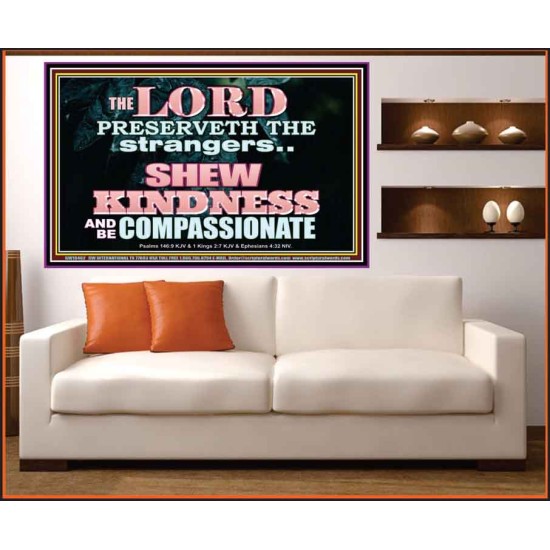 SHEW KINDNESS AND BE COMPASSIONATE  Christian Quote Portrait  GWOVERCOMER10462  